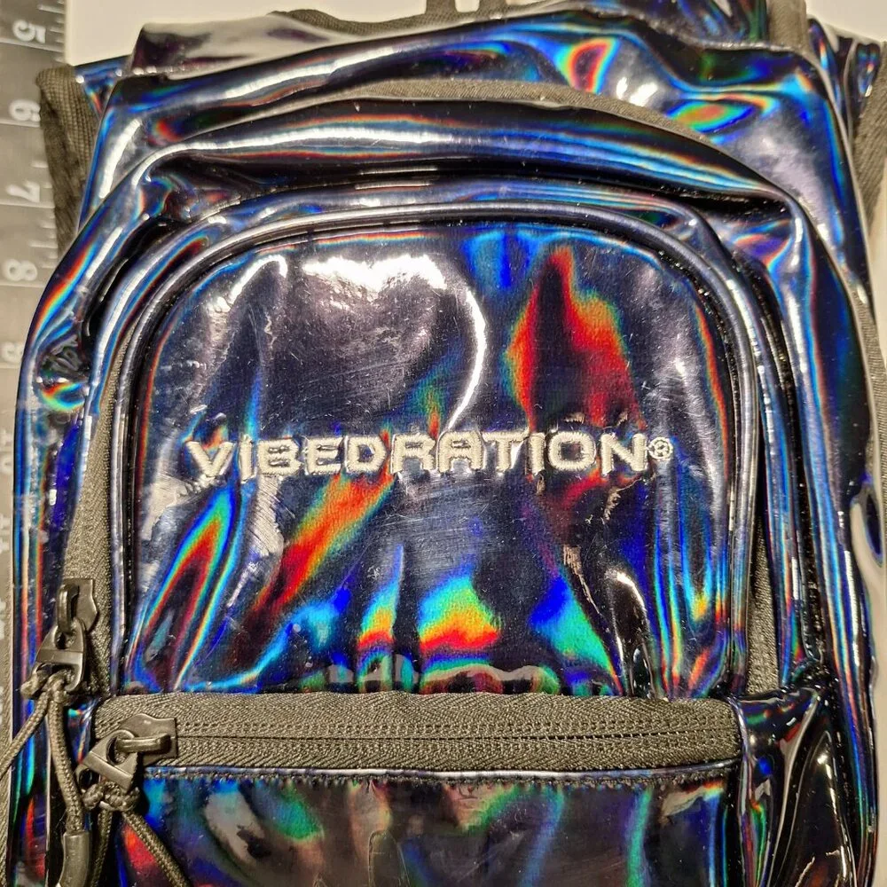 Vibedration Hydration Backpack w/o bladder - Holographic - Black - Used